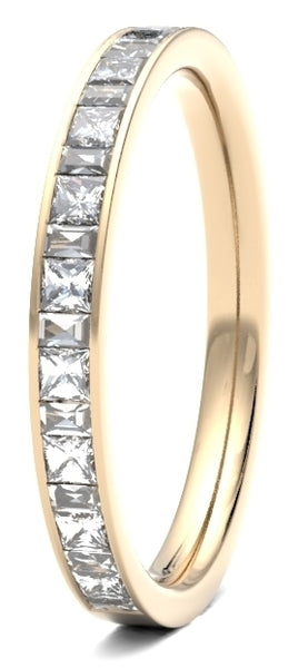 Princess Cut & Baguette Channel Set