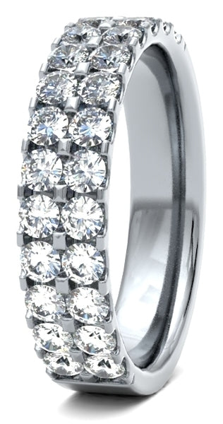 Round Brilliant Cut Double Row Claw