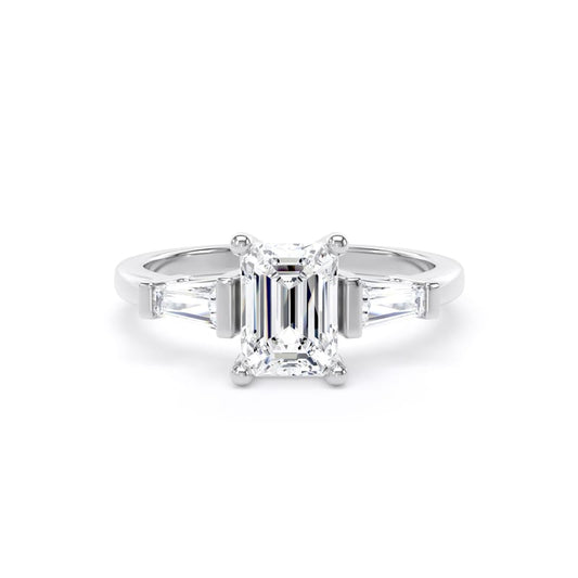 M3E01 Emerald Engagement Ring