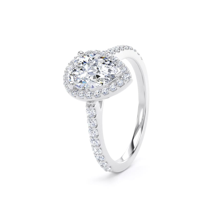 DHW01 Pear Engagement Ring