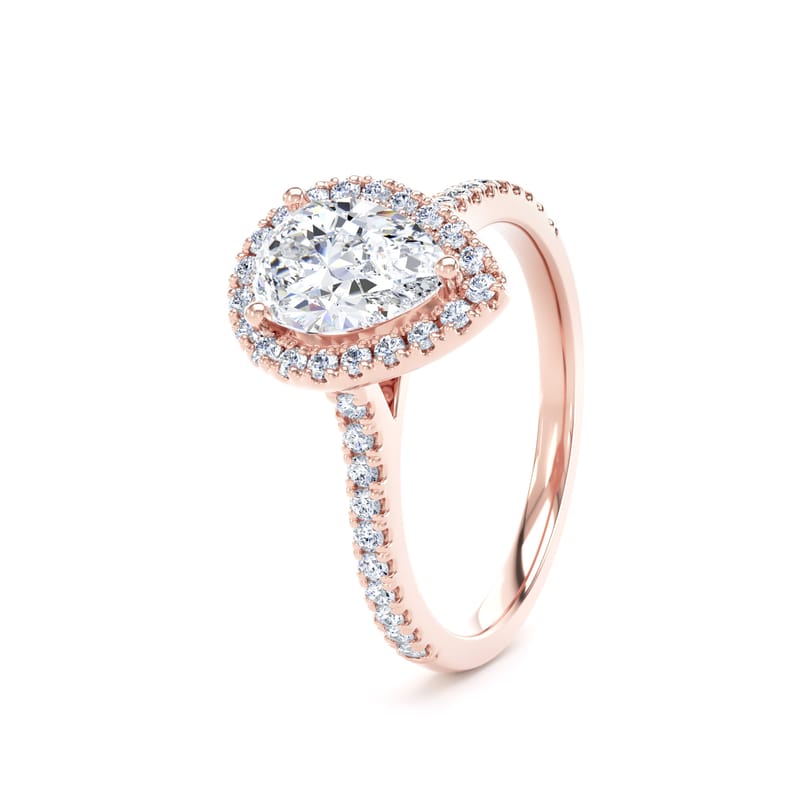 DHW02 Pear Engagement Ring