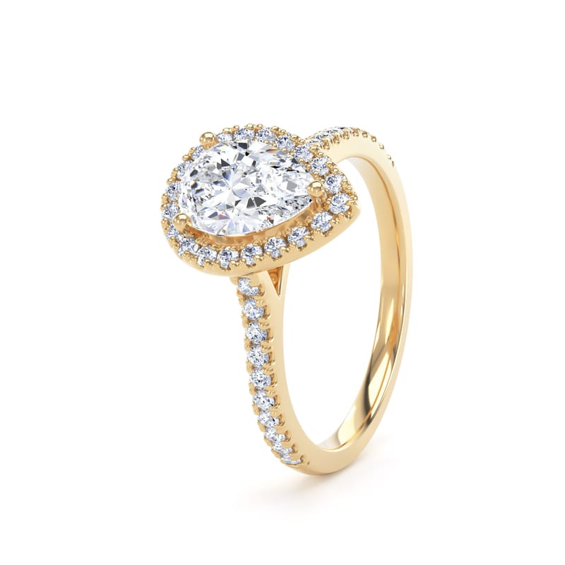 DHW02 Pear Engagement Ring