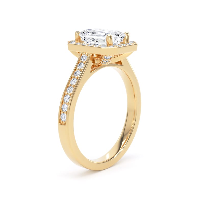 EHG01 Emerald Engagement Ring