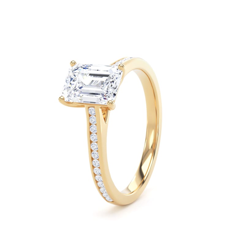 ESC01 Emerald Engagement Ring