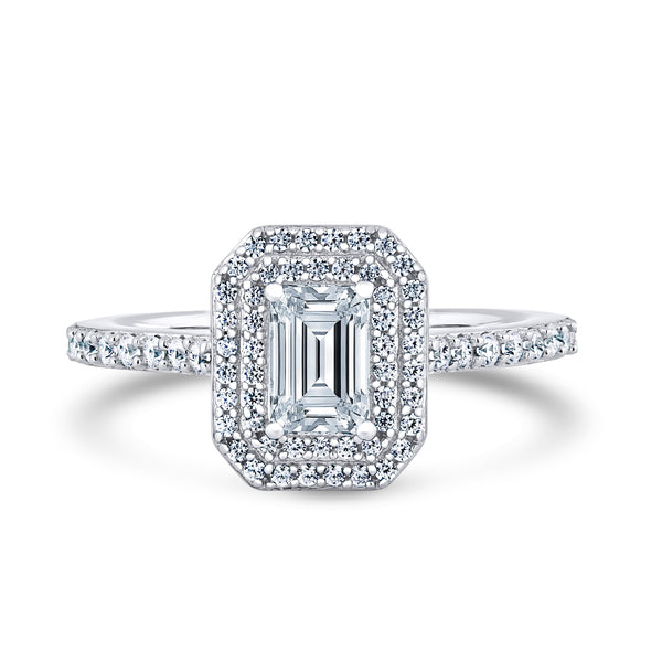 EHW02 Emerald Engagement Ring